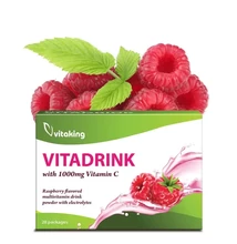 Vitaking - VitaDrink málnás Elektrolit Italpor Vitaminokkal (28 napi adag)