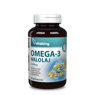 Vitaking - Omega-3 triglicerid halolaj 1200mg, 90 napi adag